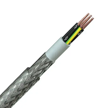 7 x 1.0mm² SY PVC Steel Braided Multicore Clear (Cut Length Sold By The Metre)  