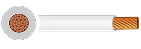 Tri-rated Cable Single Core 1.50mm² White PVC (Cut Length Sold By The Metre)  