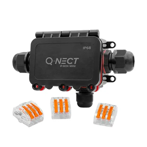 3 Pole 3 Way 32A IP68 (M16+M20) Connection Box With Lever Connectors