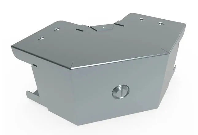 IP4X 75mm x 75mm 90° Outside Lid Bend For Trunking