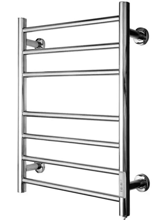 Dexpro Delux Eco Electric 70W Towel Rail Polished Stainless Steel with 2hr-4hr Timer