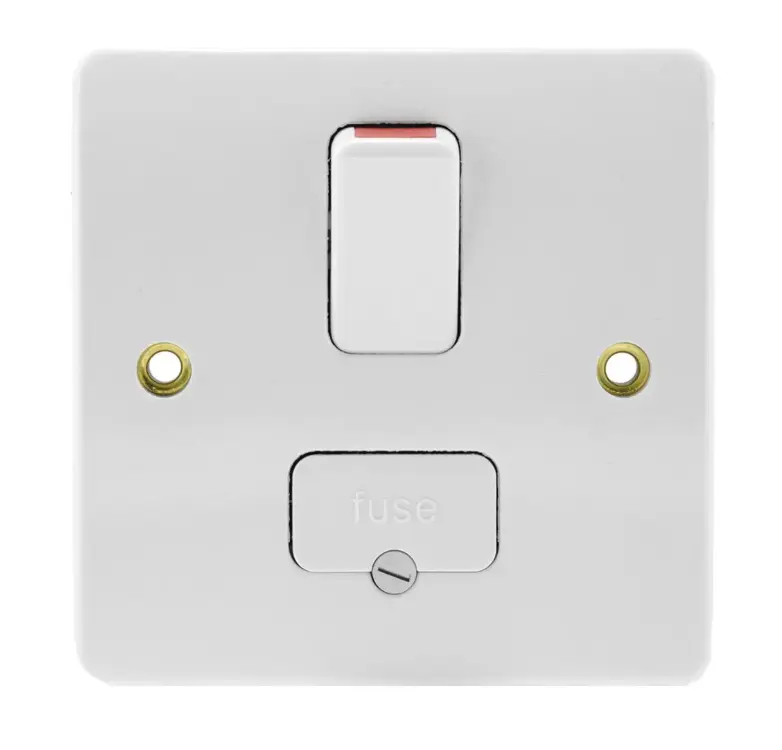 MK Logic K1040WHI 13A double pole Switched Fused Spur White.