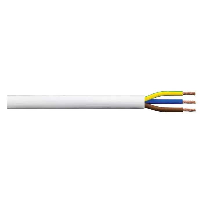 3183TQ 0.75mm Heat Resistant Butyl Flex White (H05BN4-F 3G0.75) (Cut Length Sold By The Metre) 
