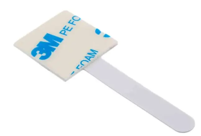 White Aluminium Cable Clip Self-Adhesive 69.8 mm 25.4mm 7.9 mm