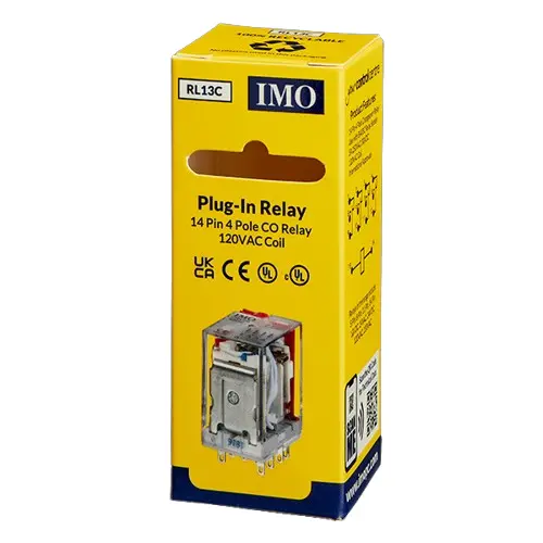 RL13C is a plug-in relay with 24 pins, a voltage of 110V and four poles.