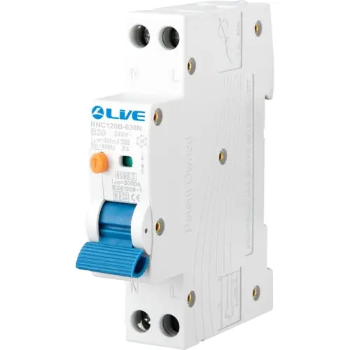 Live SRN 6A 1P+N 6kA B Curve 30mA Bidirectional RCBO Type A