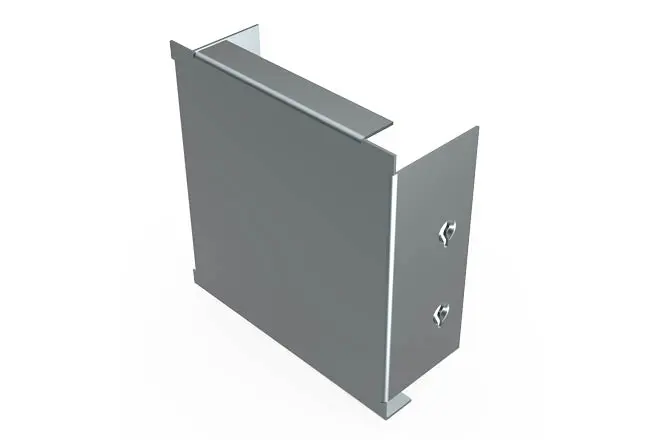 IP4X 100mm x 100mm Stop End for Galvanised Steel Cable Trunking