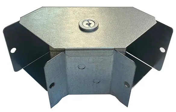 IP4X 50mm x 50mm 90° Gusset Top Lid Bend for Trunking