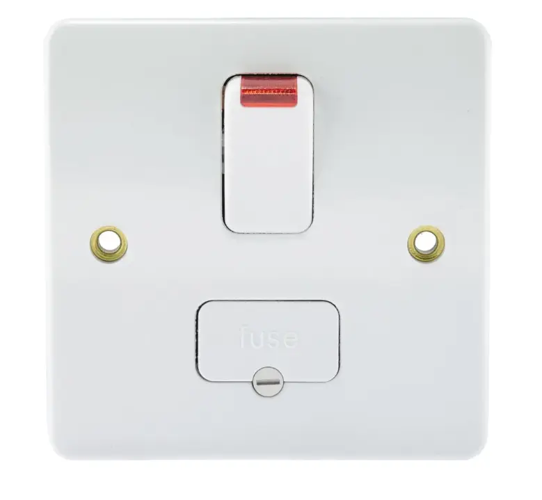 MK Logic Plus K1060WHI 13A double pole Switched Fused Spur with Neon Indicator white.